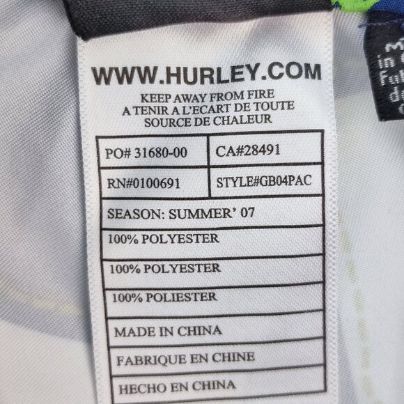 Hurley board short men's size 30 multi-colour check - Picture 6 of 13